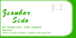 zsombor sido business card