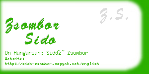 zsombor sido business card